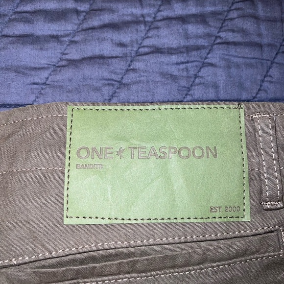 NWT One Teaspoon Cadet Bandits Low Waist Denim Shorts - Dark Khaki Size 29 - Picture 7 of 8